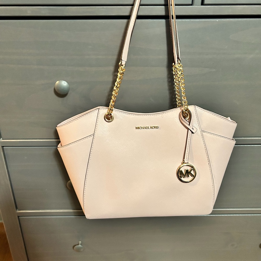 Michael Kors Blush Pink Tote with Gold Accents